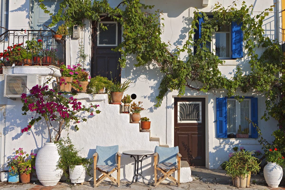 Traditional Greek houses in Parga