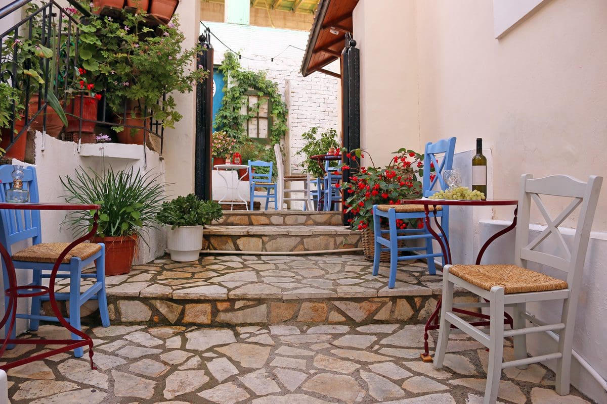 Traditional lane in Parga, Greece