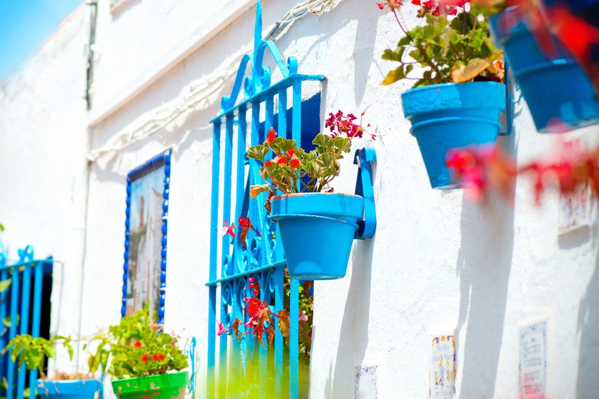 Typical white village home frontage, Costa Del Sol