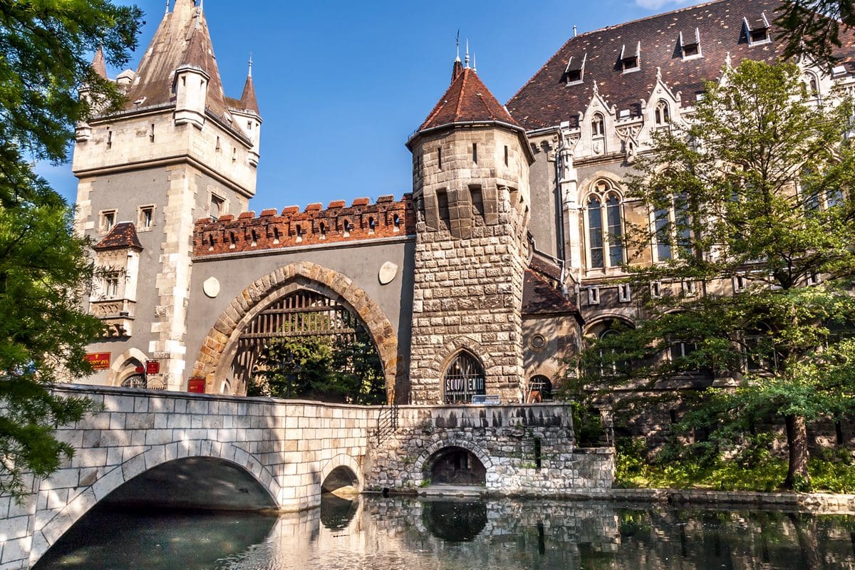 Vajdahunyad Castle in the City Park of Budapest