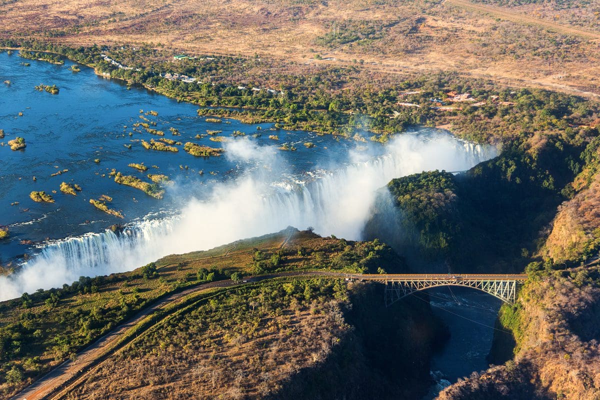 Victoria Falls on the Zambia-Zimbabwe border