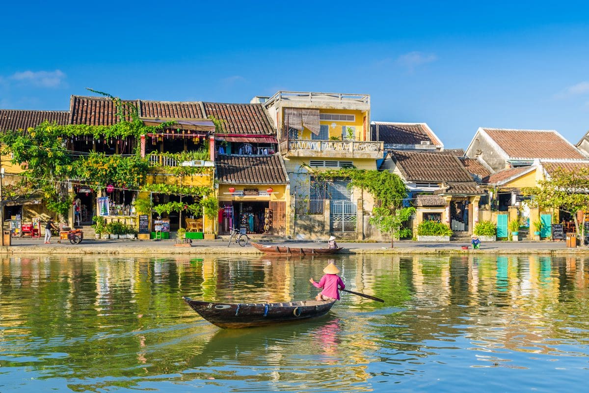 Waterside view in Hoi An, Vietnam