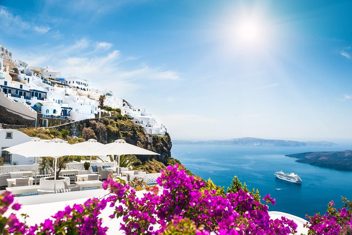 The white architecture of Santorini, Greece