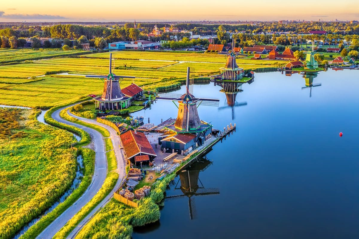 Zaanse Schans windmills in Zaandam near Amsterdam
