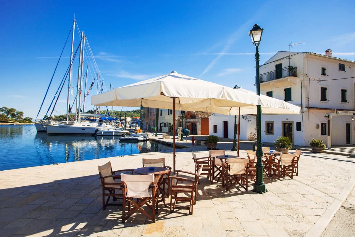 Cafe in Gaios Town, Paxos