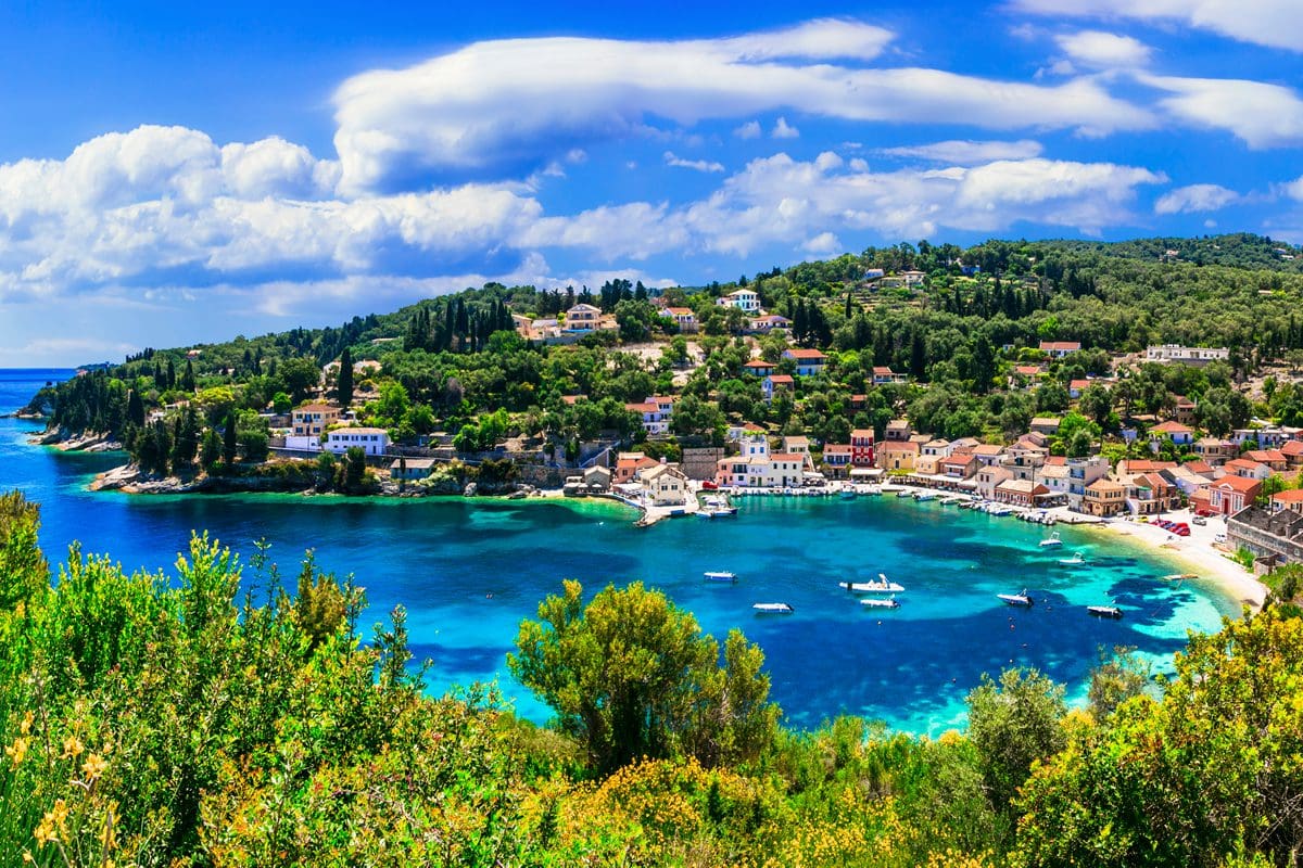 View of Loggos Village, Paxos