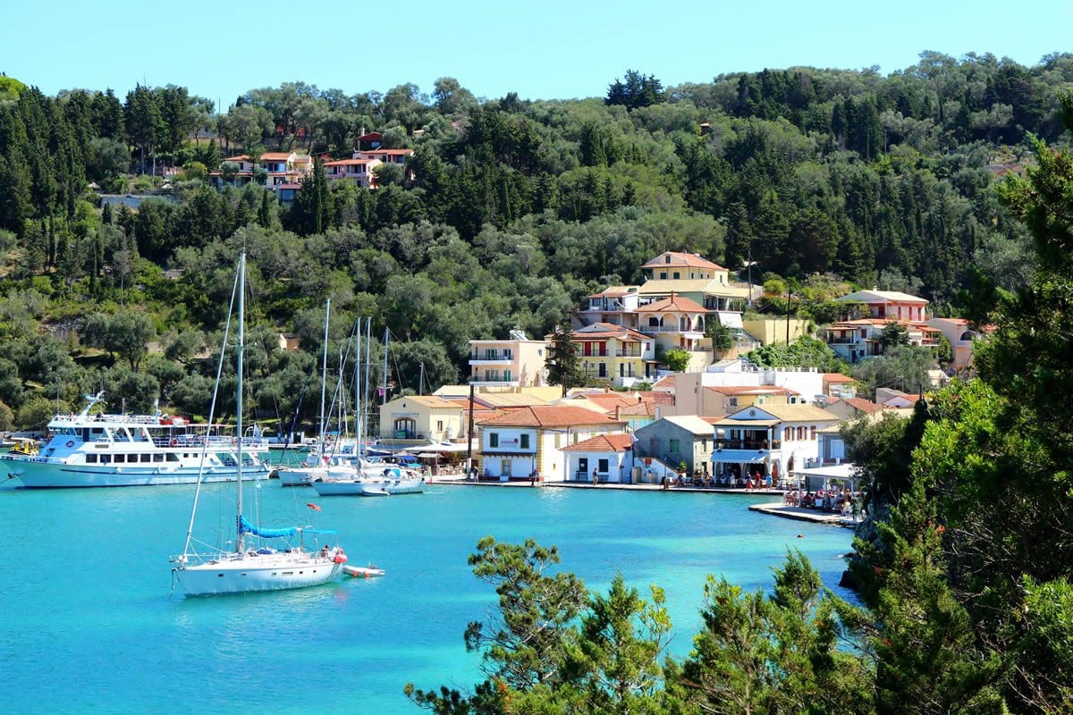 Yachts on the bay of Lakka Village, Paxos