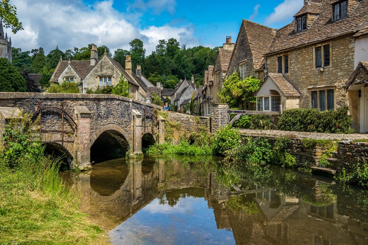 Picturesque Castle Combe in the Cotswolds