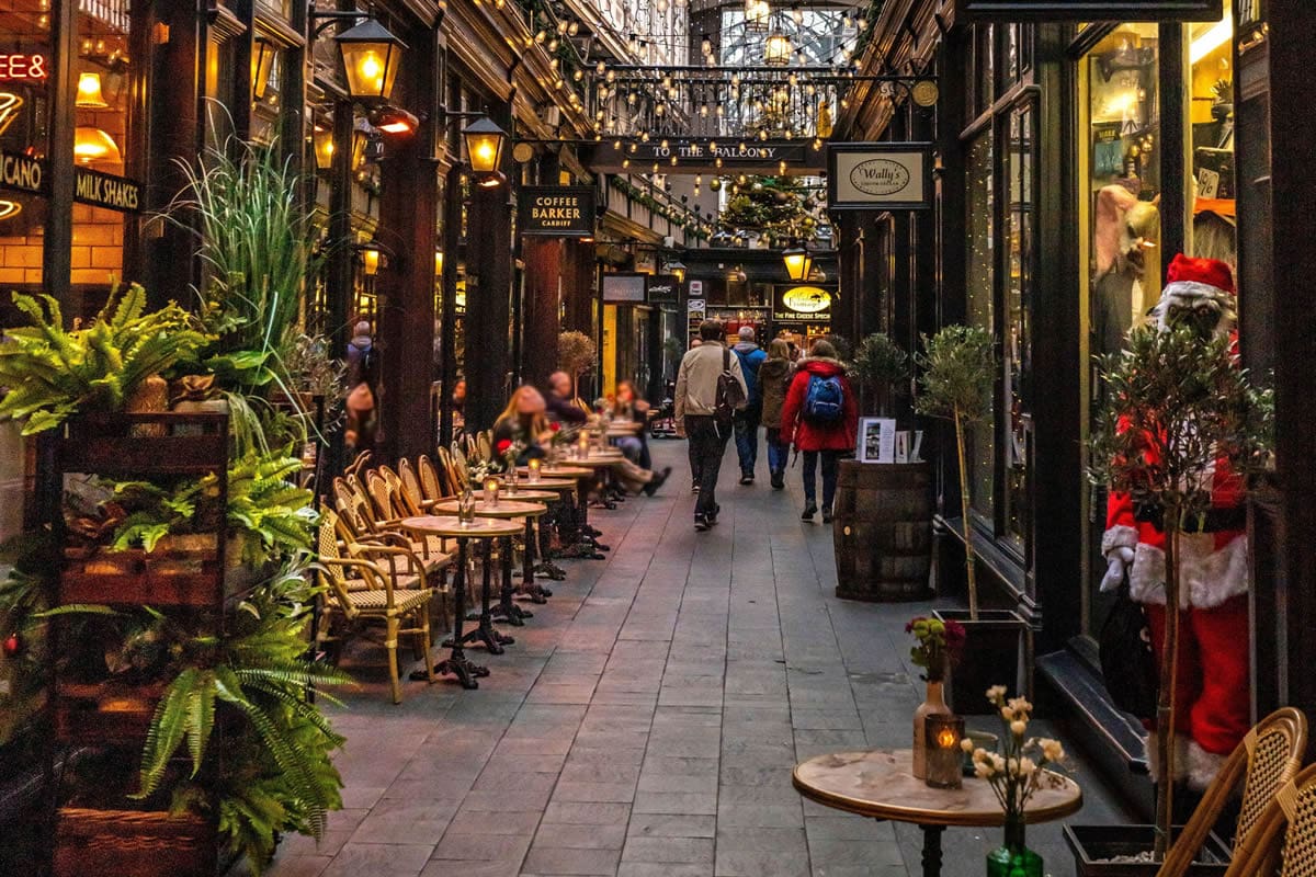 Castle Arcade, Cardiff – Visit Britain/Andrew Pickett