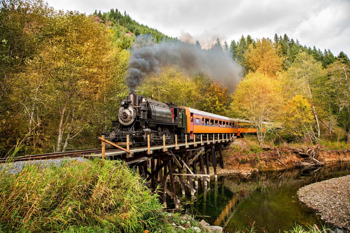 Fall colours at Mt Rainier Railroad - Visit Rainier/Allen's Photographic