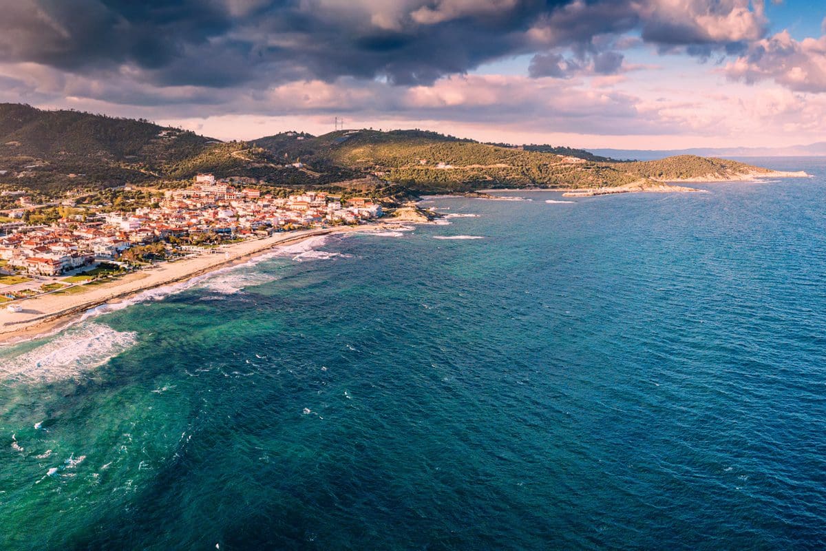 Sunset over Sarti Resort in Halkidiki