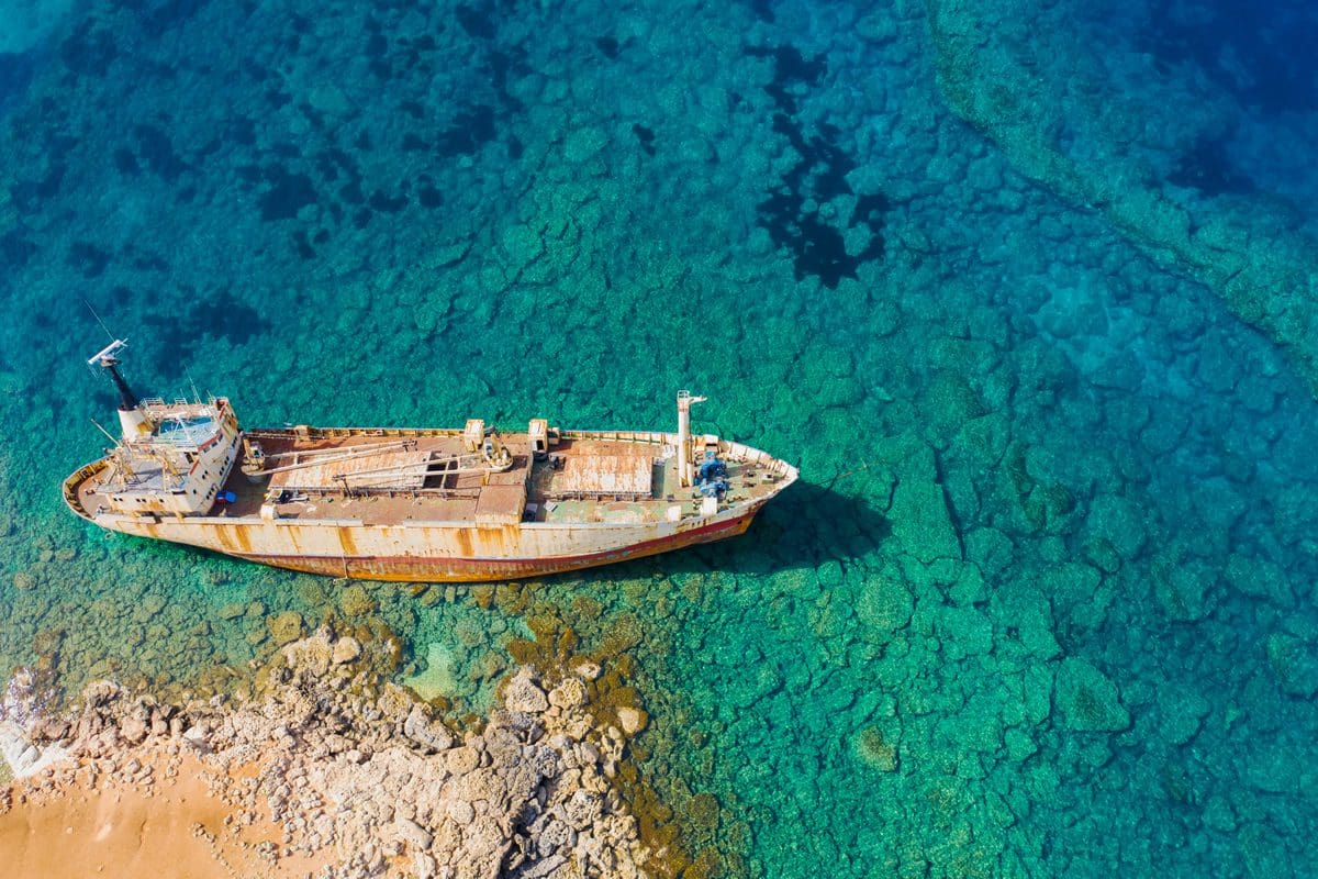Shipwreck in Paphos, Cyprus