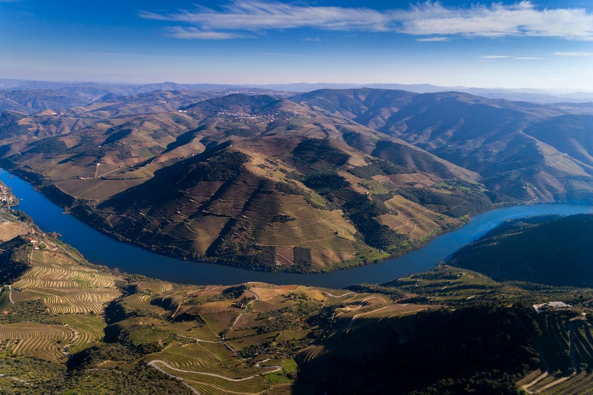 River view in the Douro Valley near the village of Tua, Portugal