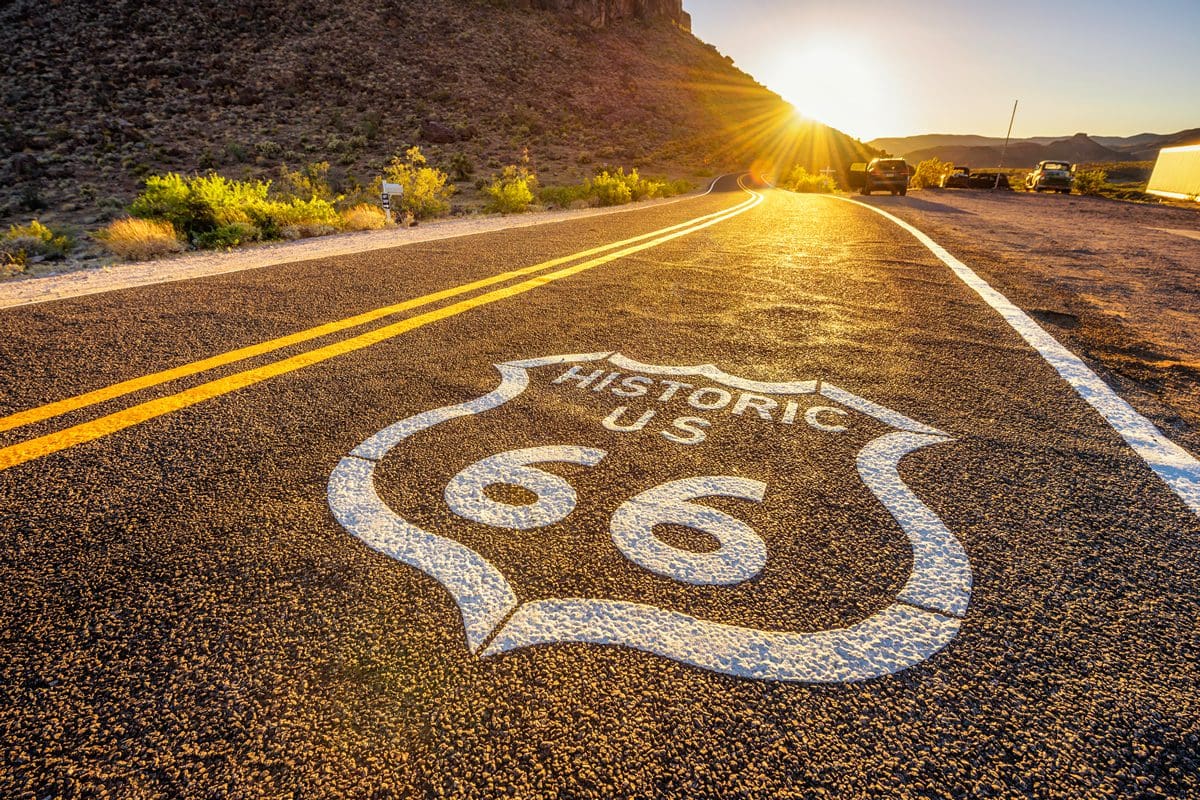 Route 66 sunset, Arizona
