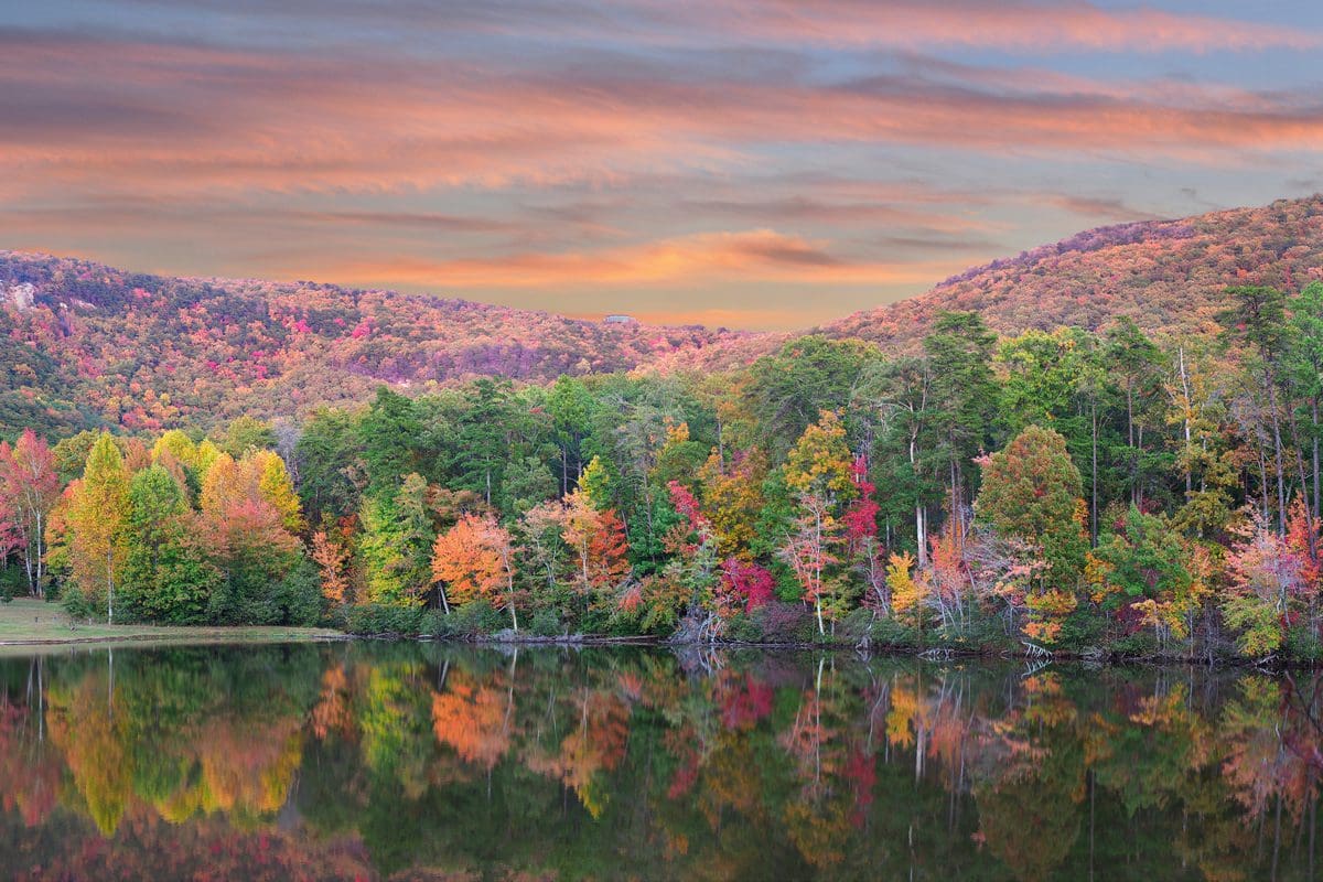 Fall foliage in Cheaha State Park, Alabama
