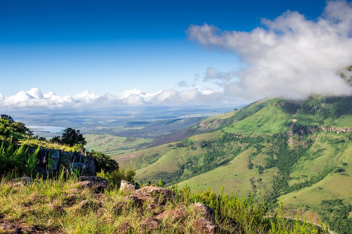 Scenic view in Tyhume Valley of the Amathola Mountain Range in Hogsback, Eastern Cape
