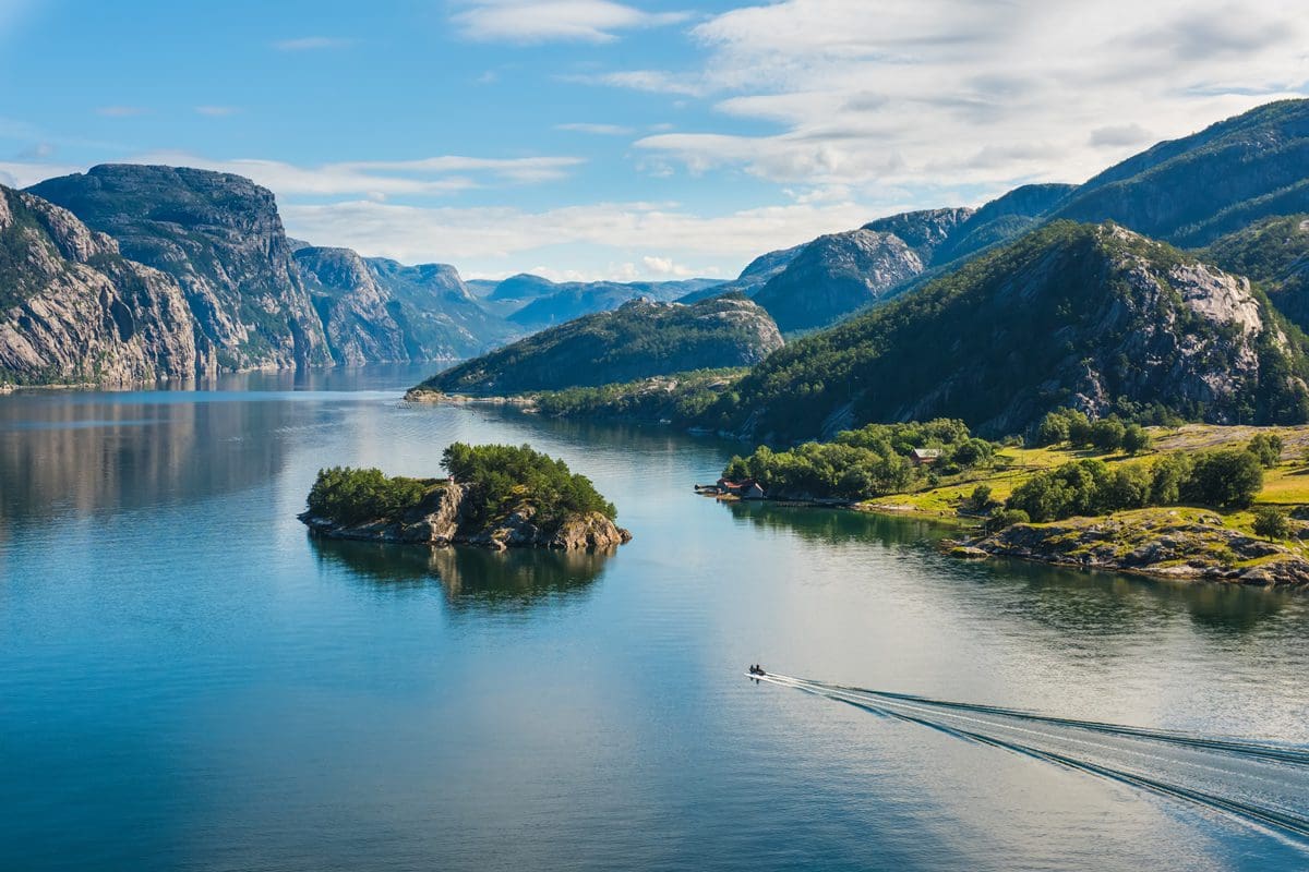 Lysefjord, Norway in the summer