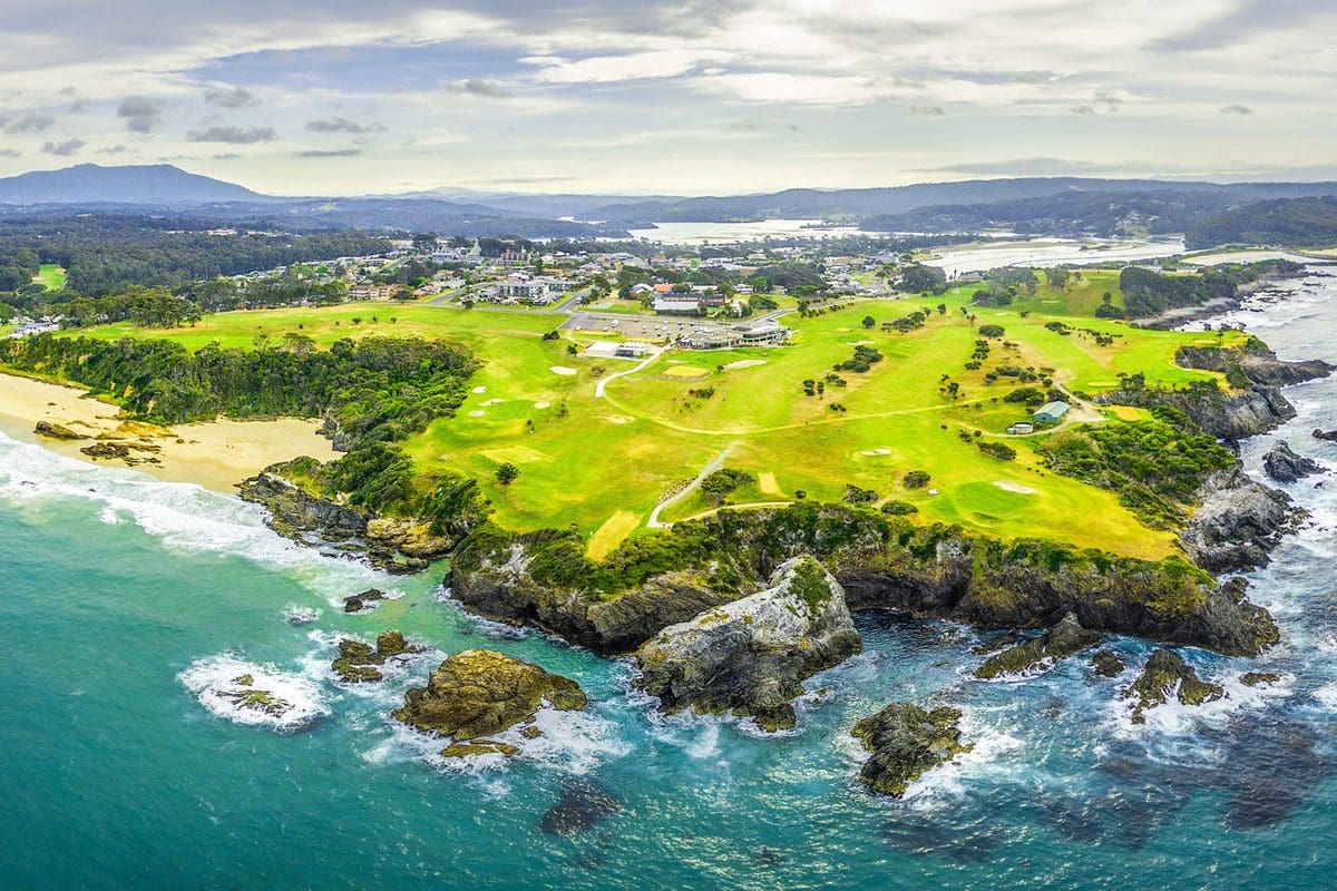 Aerial panoramic view near Narooma