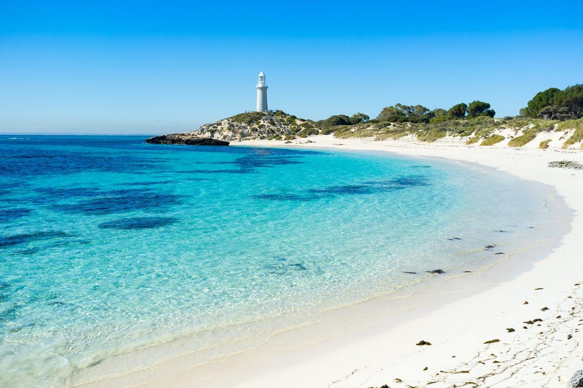 Bathurst Lighthouse, Pinky Beach on Rottnest Island