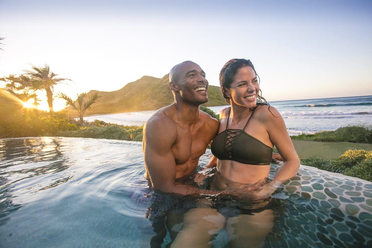 Couple in the pool - St Kitts Tourism