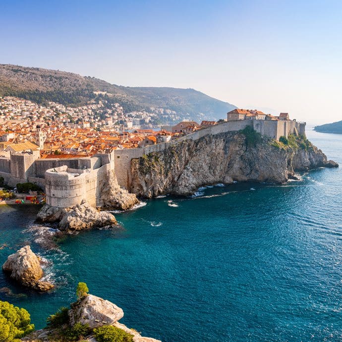 Landscape view of Fort Lovrijenac in Dubrovnik, Croatia Landscape view of Fort Lovrijenac in Dubrovnik, Croatia