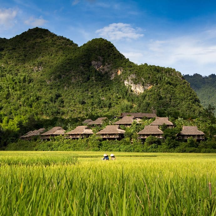 Homestay on a hillside in Mai Chau, Vietnam
