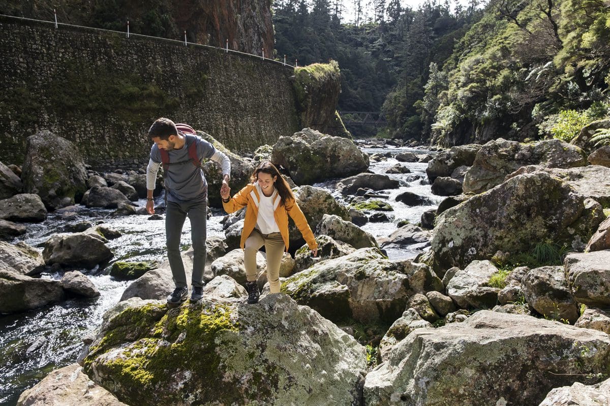 Walking in Karangahake Gorge