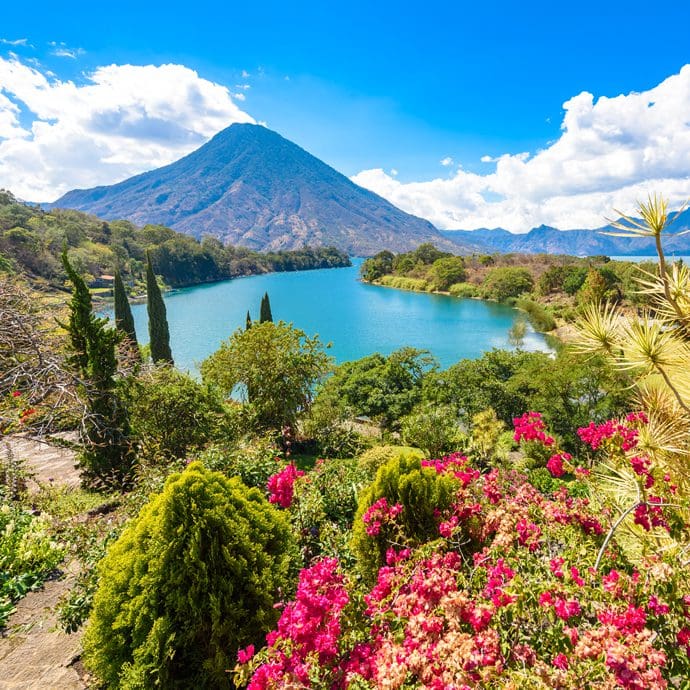 Lake Atitlan San Pedro Volcano in the Guatemala Highlands