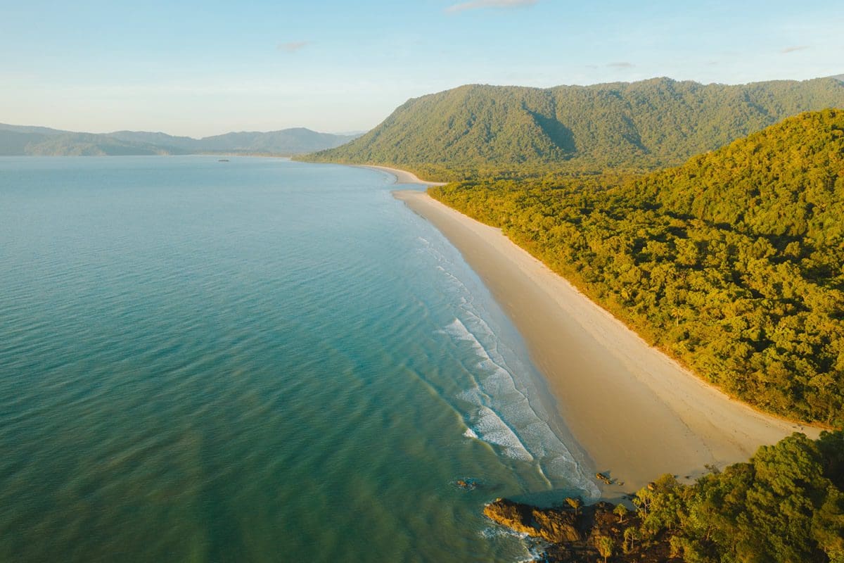 Noah Beach drone view, Daintree - Tourism Australia