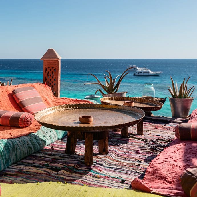 Relaxing beach spot on the the Red Sea coast of Egypt Relaxing beach spot on the the Red Sea coast of Egypt