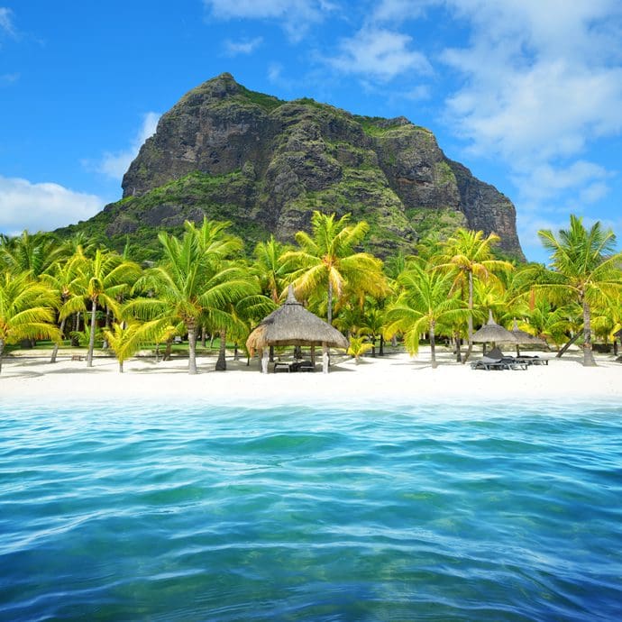 Sandy beach of Le Morne, Mauritius