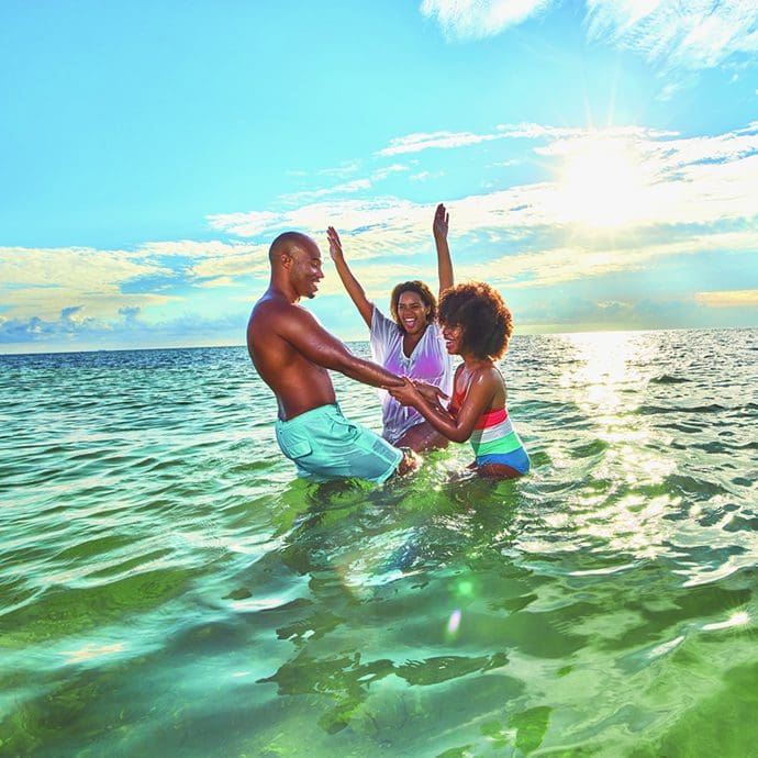 Playing in the sea at Virginia Bay Beach, Florida