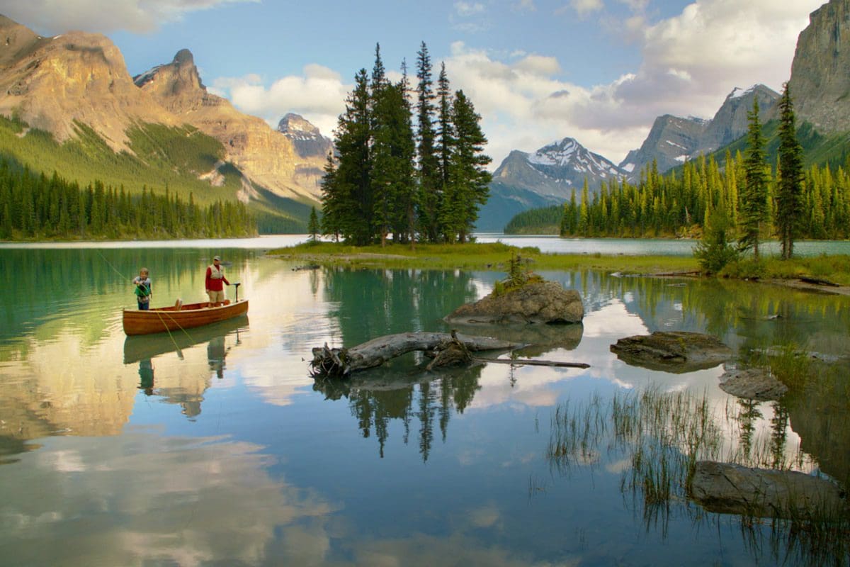 Fishing on Maligne Lake, Jasper - Travel Alberta/Sean Thonson