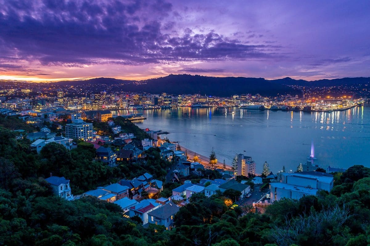 Sunset over Wellington - NZ Tourism