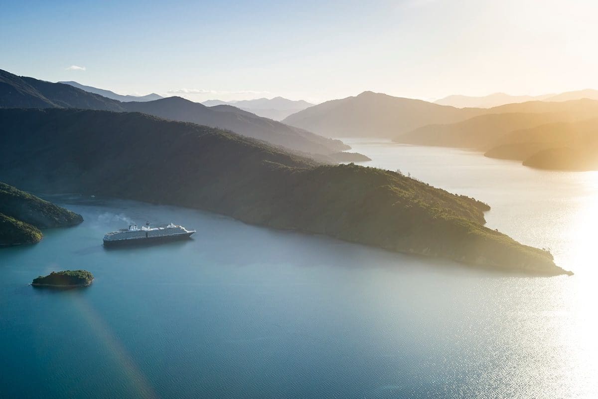 View of a vessel on Queen Charlotte Sound