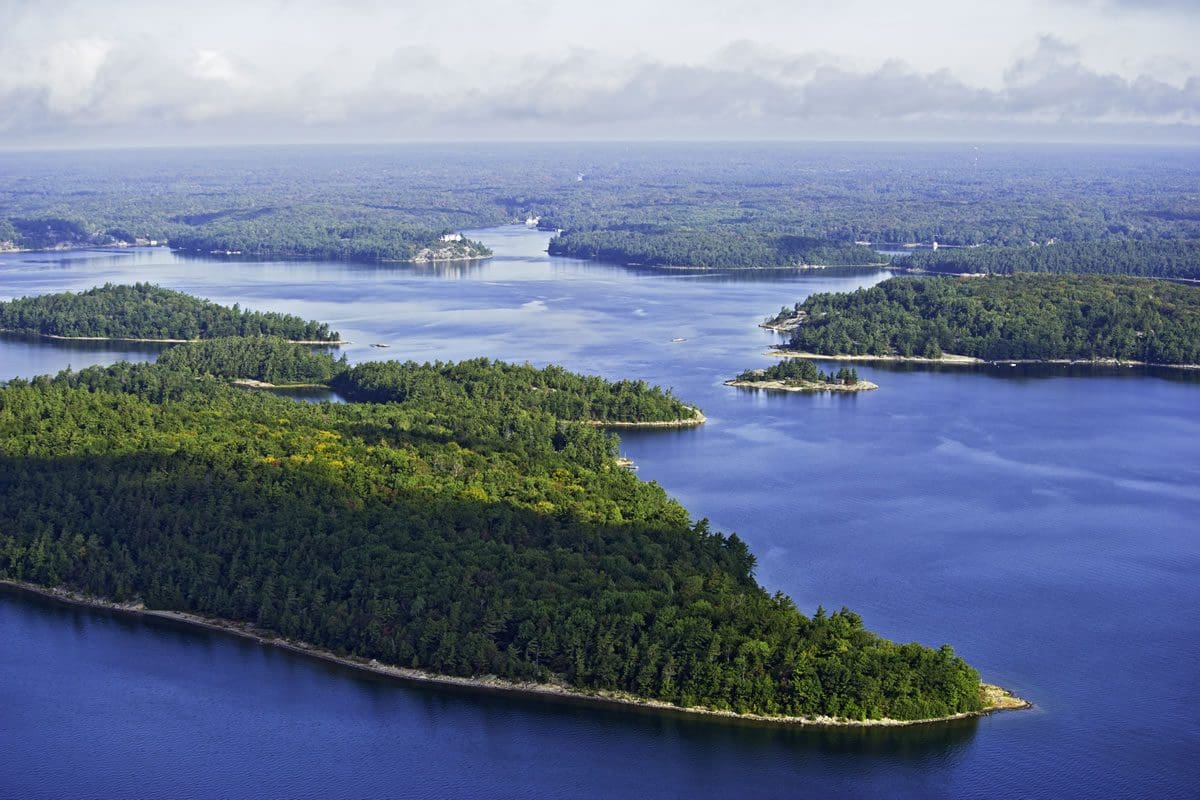 Aerial view of Georgian Bay - Destination Ontario