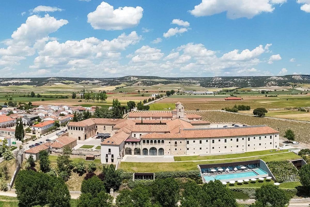 Aerial view of Thermal Castile Valbuena, Northern Spain