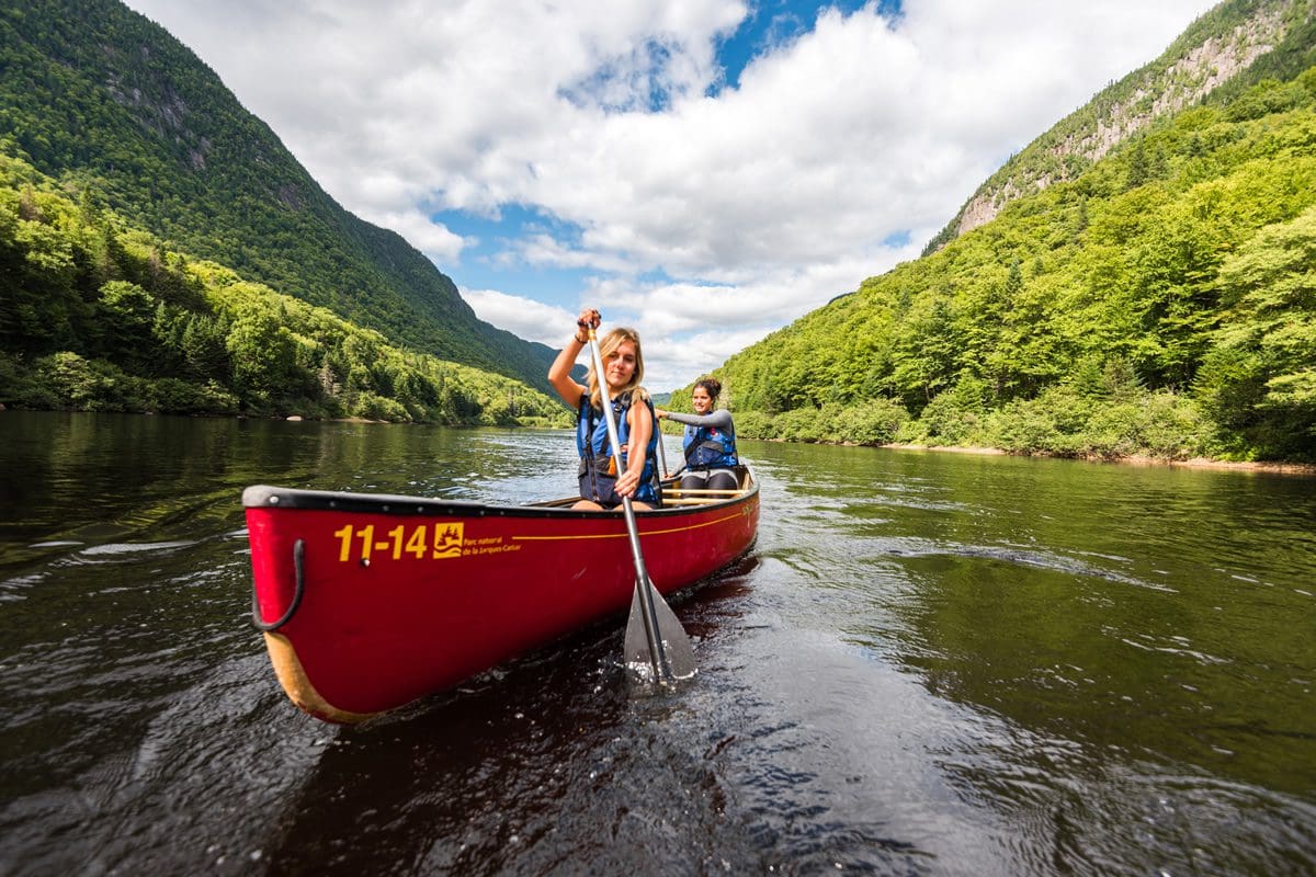 Canoeing in Jacque Cartier National Park - Quebec Tourism/Jean-Francois Frenette