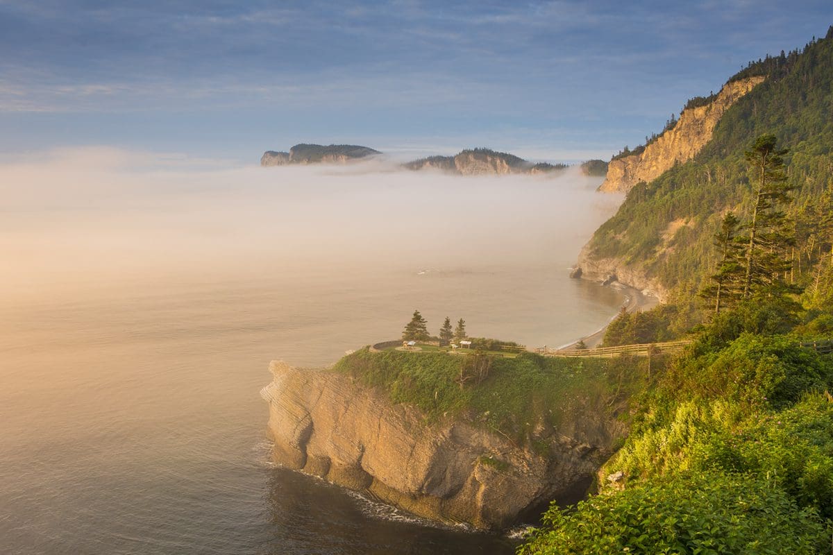 Fog over Forillon National Park - Quebec Tourism/Mathieu Dupuis