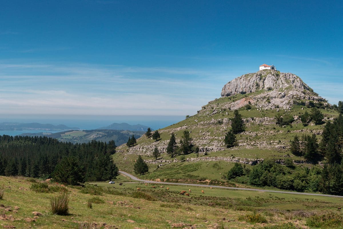 Hermitage of Las Nieves in the Cantabrian town of Guriezo, northern Spain