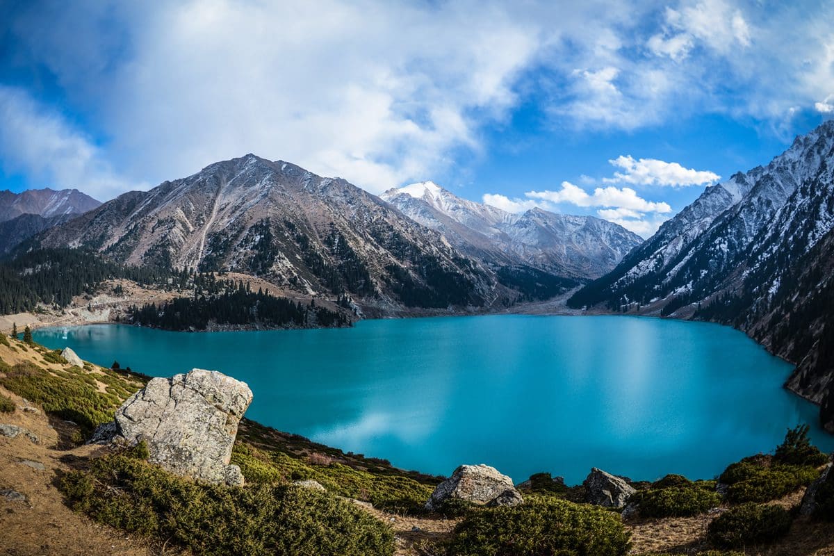 Big Almaty Lake and the Tien Shan Mountains of Kazakhstan