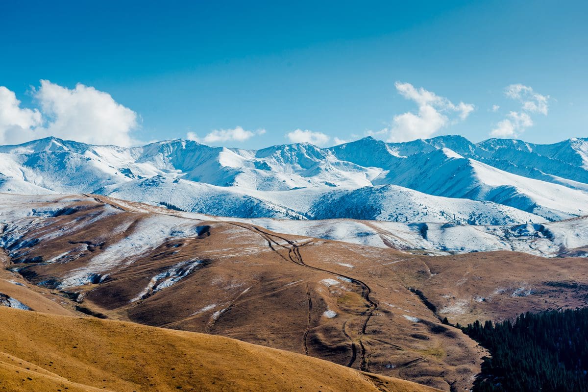 Mountain landscape of Kazakhstan reserve near Almaty