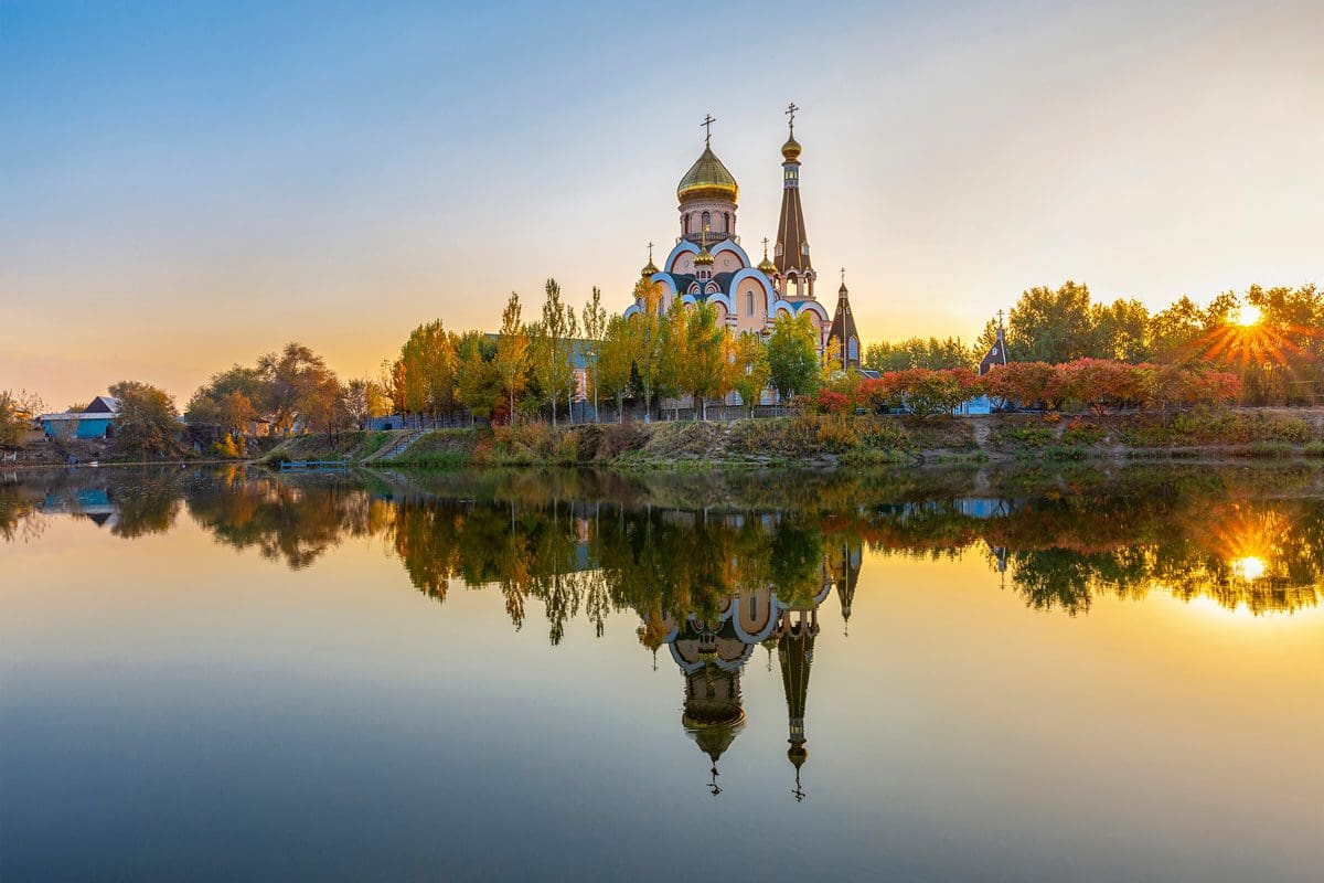 Russian Orthodox church in Almaty, Kazakhstan