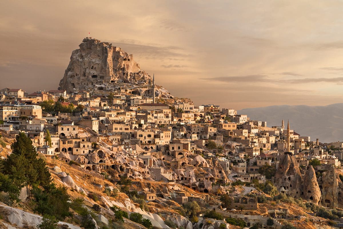 Uchisar Town, Cappadocia in Turkey