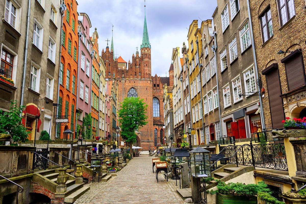 St Mary's Church and Mariacka Street in Gdansk