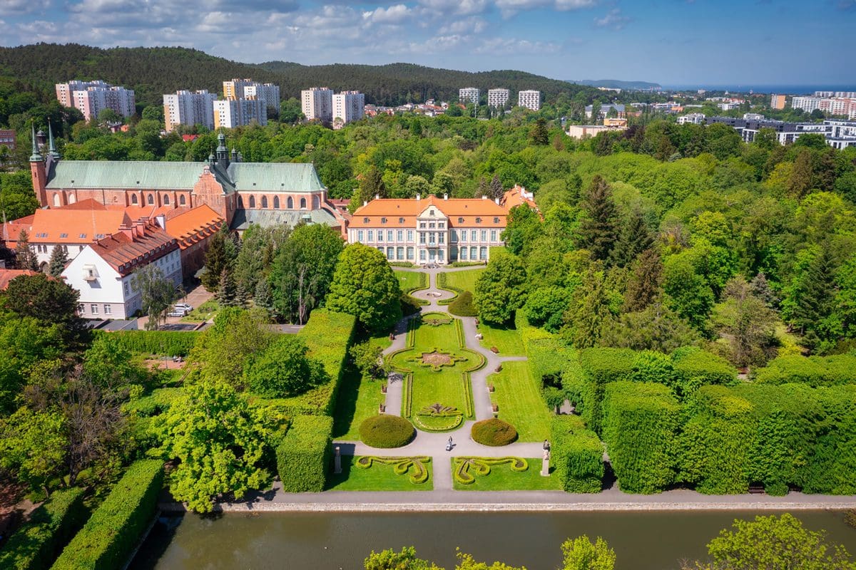 Summer in the public park of Oliwa district, Gdansk