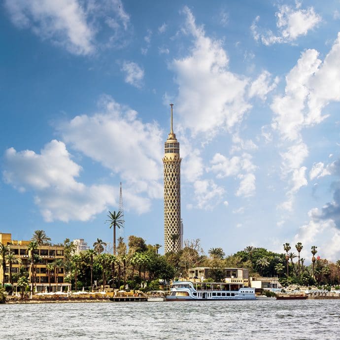 Cairo Tower on the Nile, Egypt