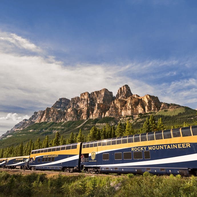 Rocky Mountaineer at Castle Mountain