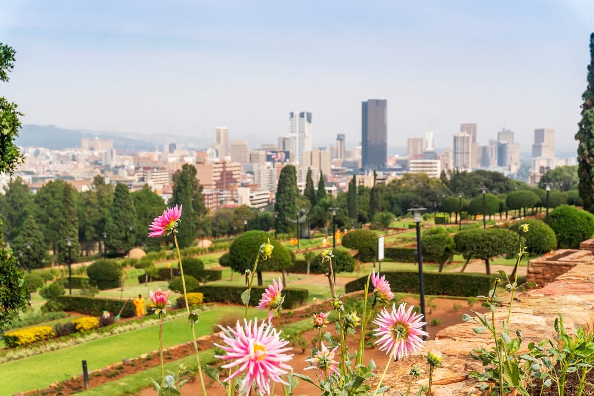 View from Union Buildings Park of Pretoria Downtown