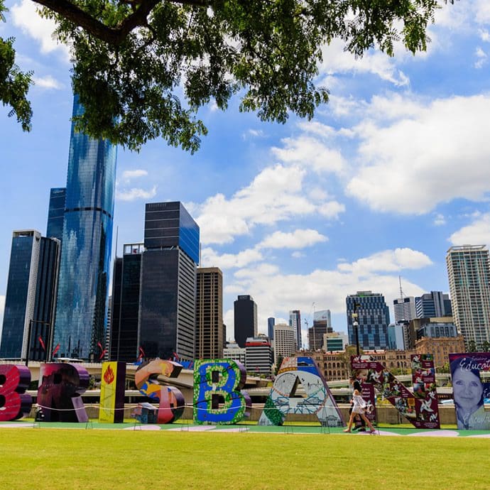 Brisbane Sign, South Bank Precinct, Queensland - Tourism Australia